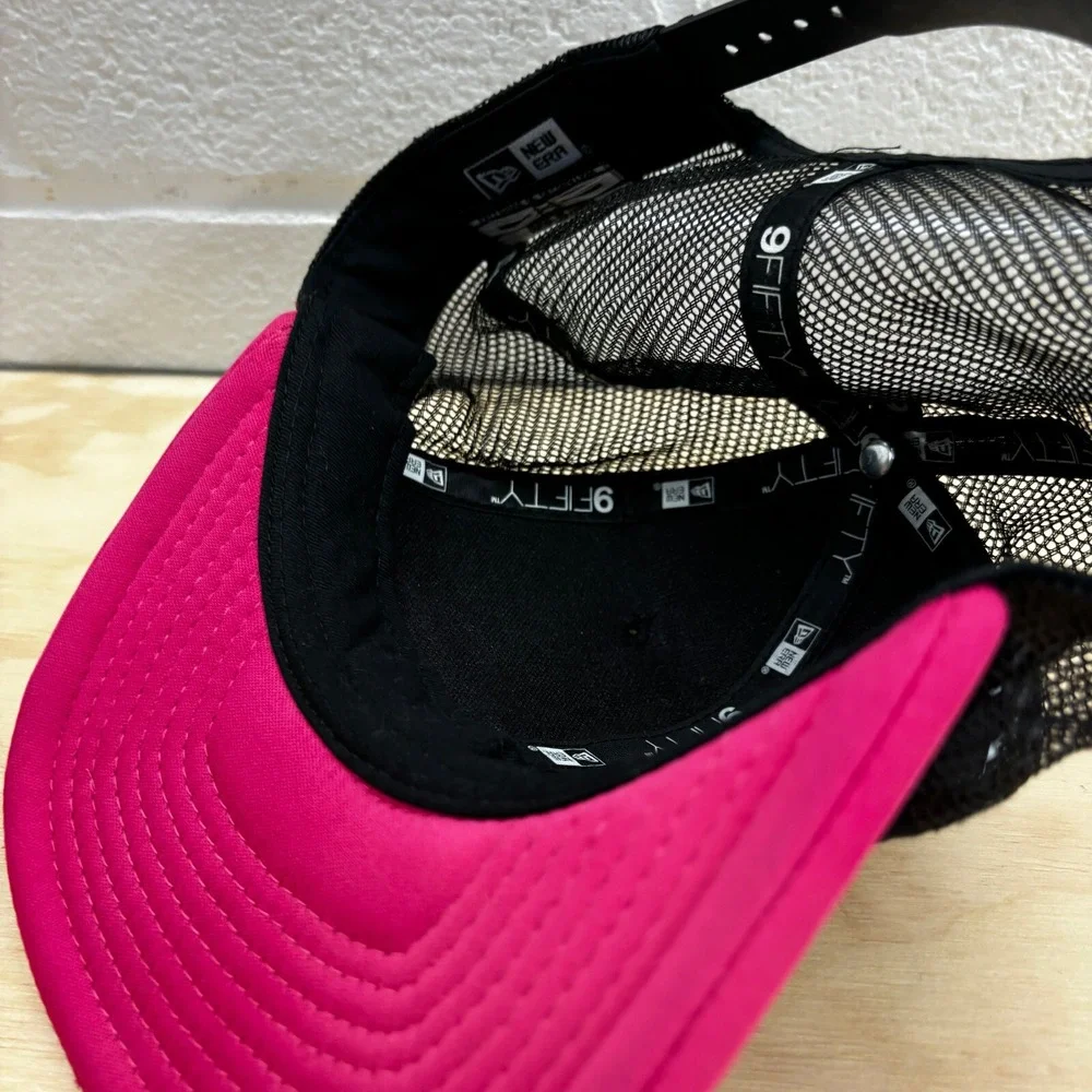 FMF Hat Cap Snap Back Womens Pink‎ Black Trucker Racing Dirt Biking Adjustable